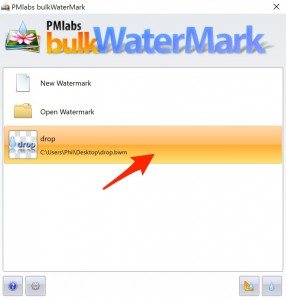 Der bulkWaterMark Startbildschirm unter Windows 10