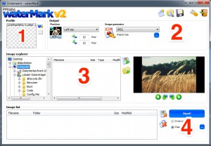 Configuring a batch watermarking run with waterMark V2