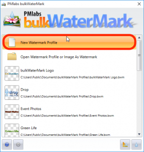 Step 1: Create a new Watermark